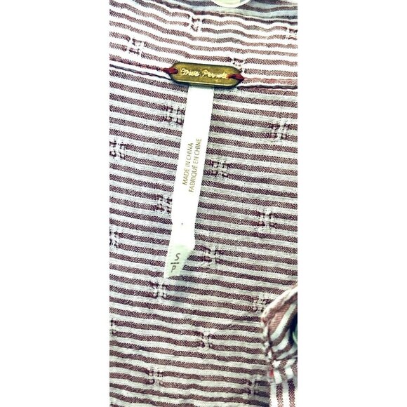 Free People Chambray Shirt Beach Coverup Oversized Cotton Seersucker Size Small - Picture 7 of 9